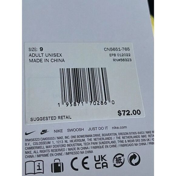 Nike Soccer GK Grip 3 Goalkeeper Gloves CN5651-765 Yellow Sz 9 NEW - Picture 2 of 7